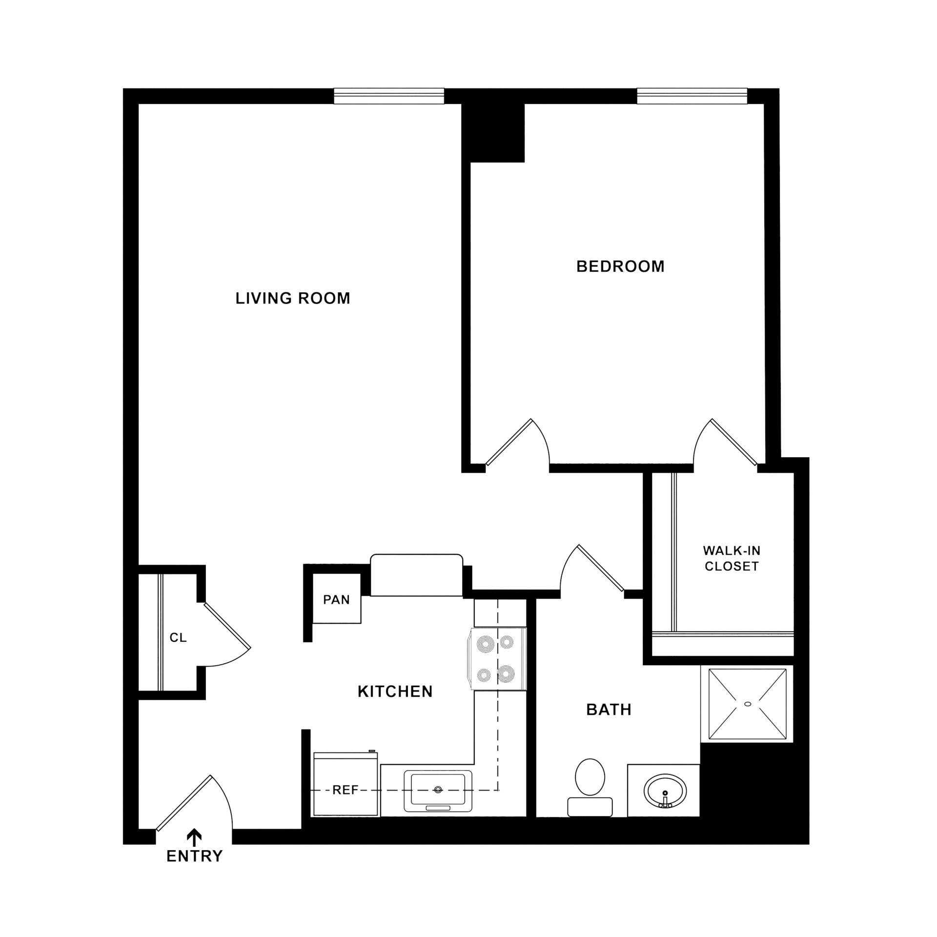 Apartment C 1 Bedroom 1 Bathroom at Weinberg Terrace Apartment C 1 Bedroom 1 Bathroom at Weinberg Terrace